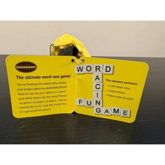 Bananagrams Word Game In Yellow Banana Pouch Letter Tiles Word-Race Game - Picture 6 of 7